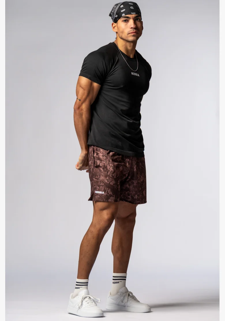 NEBBIA Seamless short-sleeved t-shirt POWER black