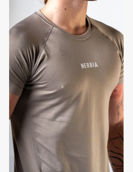 NEBBIA Seamless t-shirt with short sleeves POWER beige