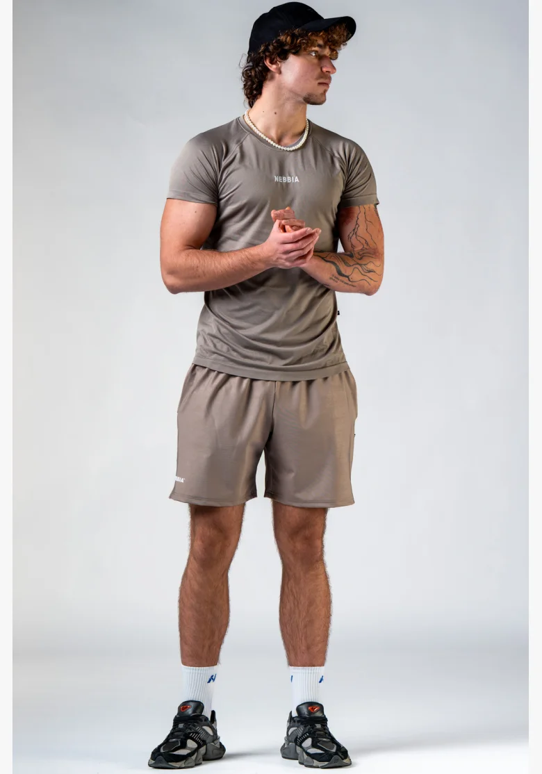 NEBBIA Seamless t-shirt with short sleeves POWER beige
