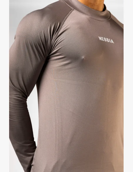 NEBBIA Seamless long-sleeved t-shirt POWER beige
