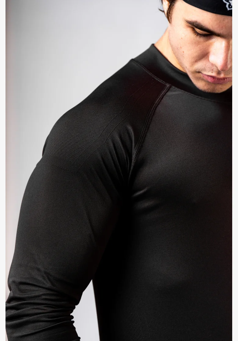 NEBBIA Seamless long-sleeved POWER T-shirt black
