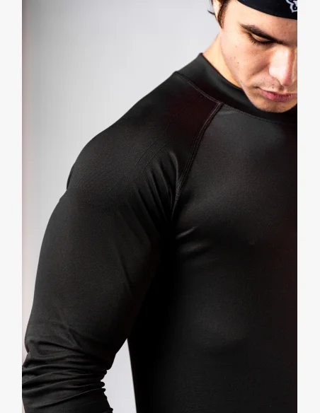 NEBBIA Seamless long-sleeved POWER T-shirt black