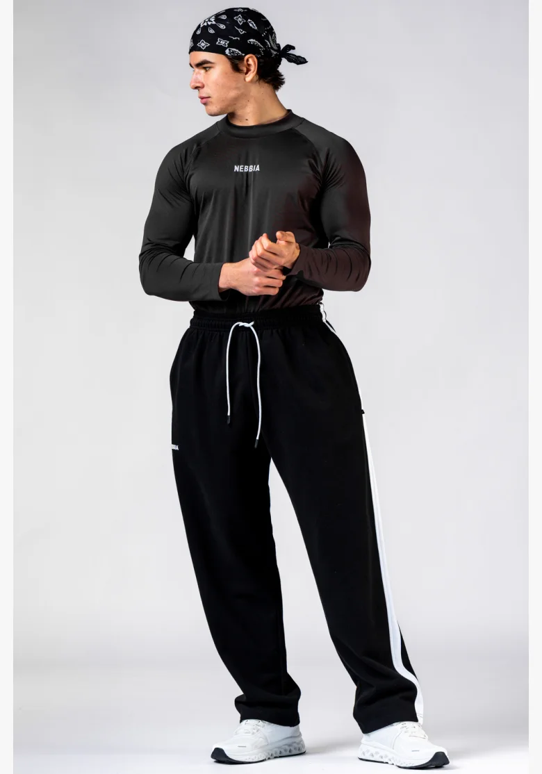 NEBBIA Seamless long-sleeved POWER T-shirt black