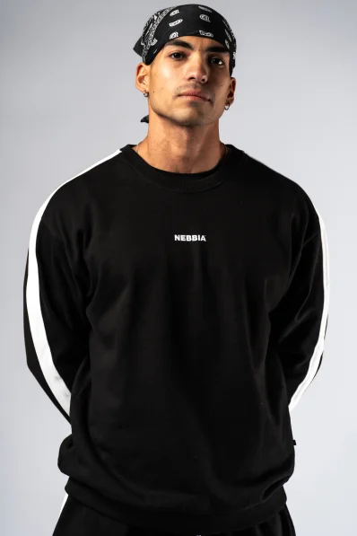 NEBBIA Relaxed fit hoodie POWER black