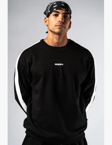 NEBBIA Relaxed fit hoodie POWER black