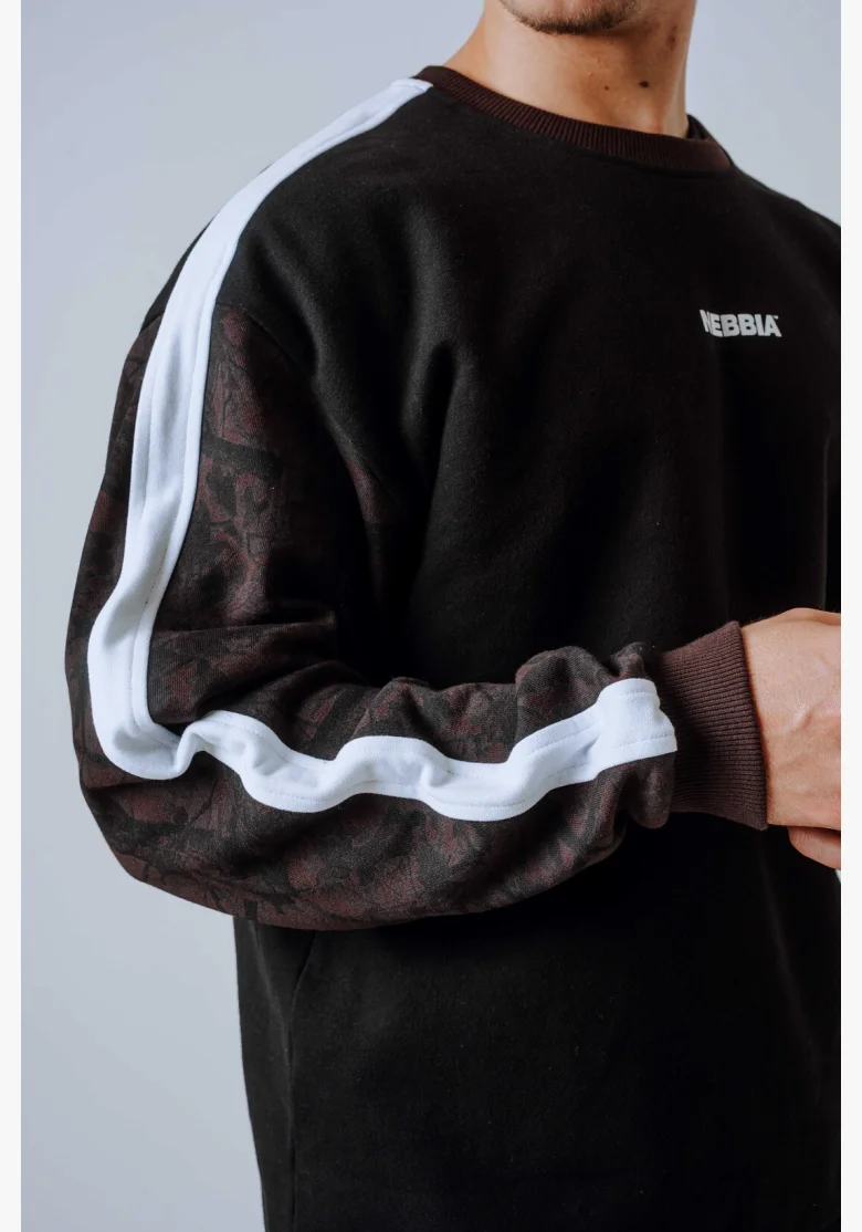 NEBBIA Relaxed fit sweatshirt POWER Camo dark