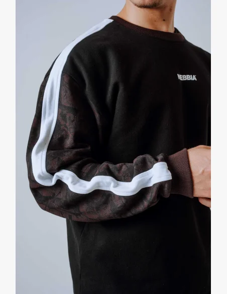 NEBBIA Relaxed fit sweatshirt POWER Camo dark