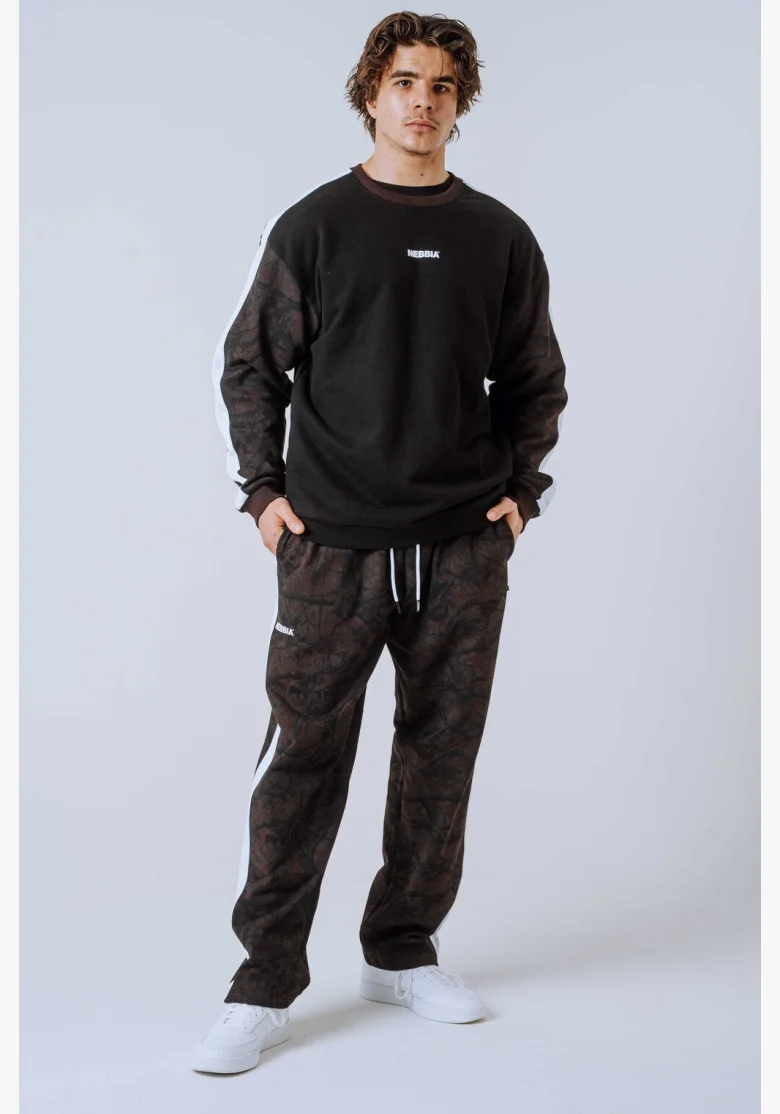 NEBBIA Relaxed fit sweatshirt POWER Camo dark