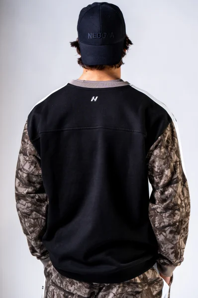 NEBBIA Relaxed fit sweatshirt POWER Camo faded 2