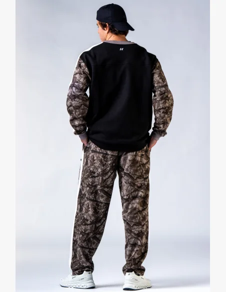 NEBBIA Relaxed fit sweatshirt POWER Camo faded