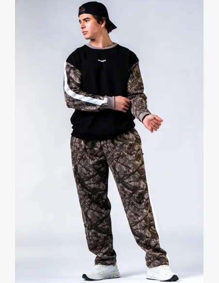 NEBBIA Relaxed fit sweatshirt POWER Camo faded