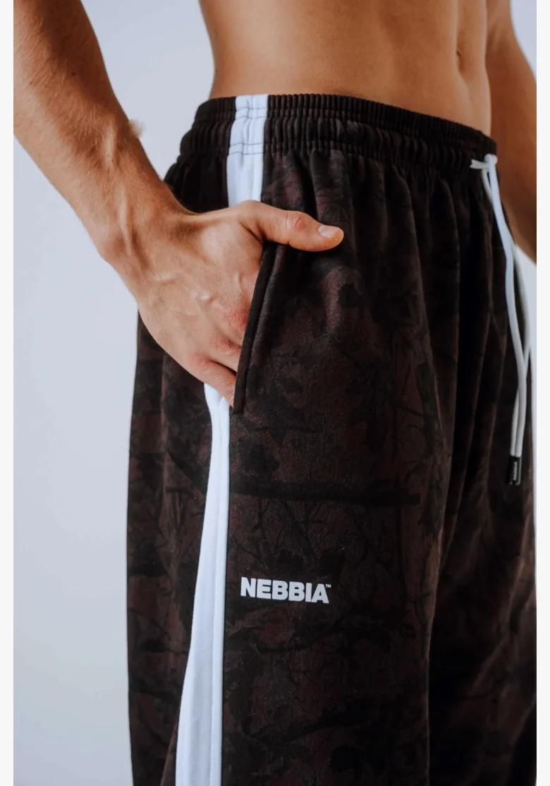 NEBBIA Relaxed fit sweatpants POWER camo dark
