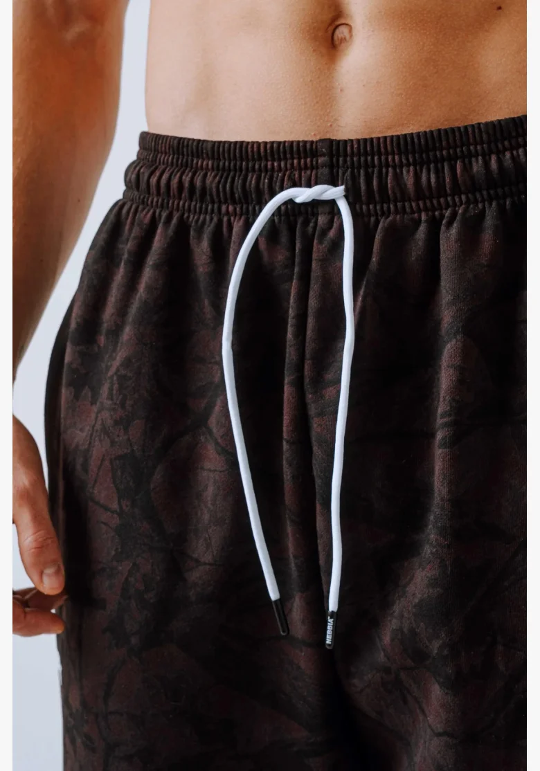 NEBBIA Relaxed fit sweatpants POWER camo dark
