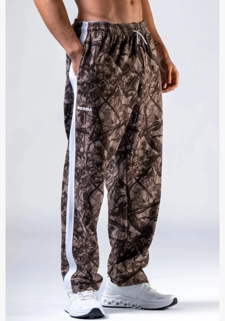 NEBBIA Relaxed fit sweatpants POWER camo pale