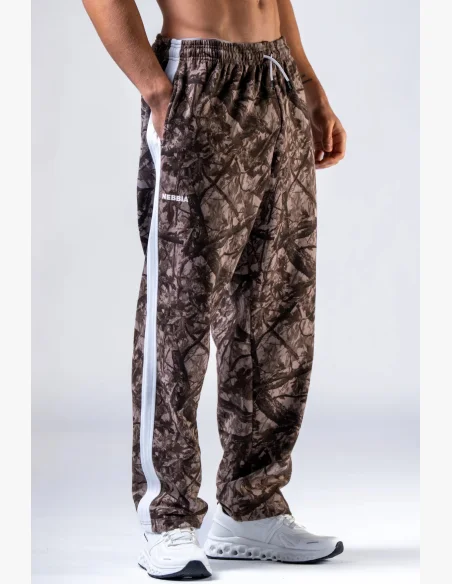 NEBBIA Relaxed fit sweatpants POWER camo pale