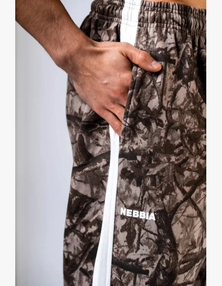 NEBBIA Relaxed fit sweatpants POWER camo pale