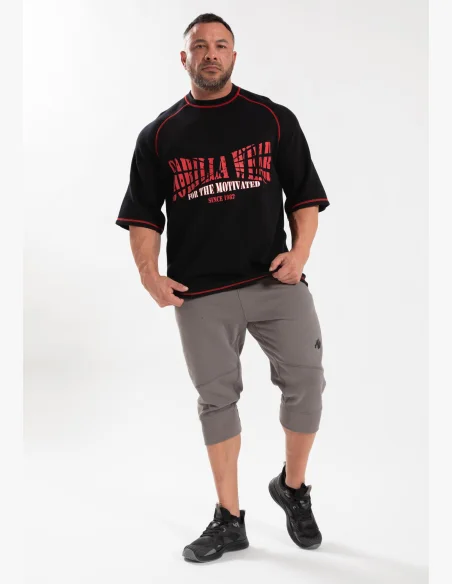 Gorilla Wear Men's oversized t-shirt Finley - black/red