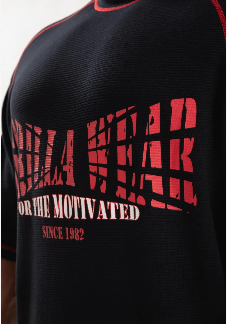 Gorilla Wear Men's oversized t-shirt Finley - black/red