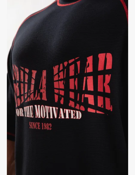 Gorilla Wear Men's oversized t-shirt Finley - black/red