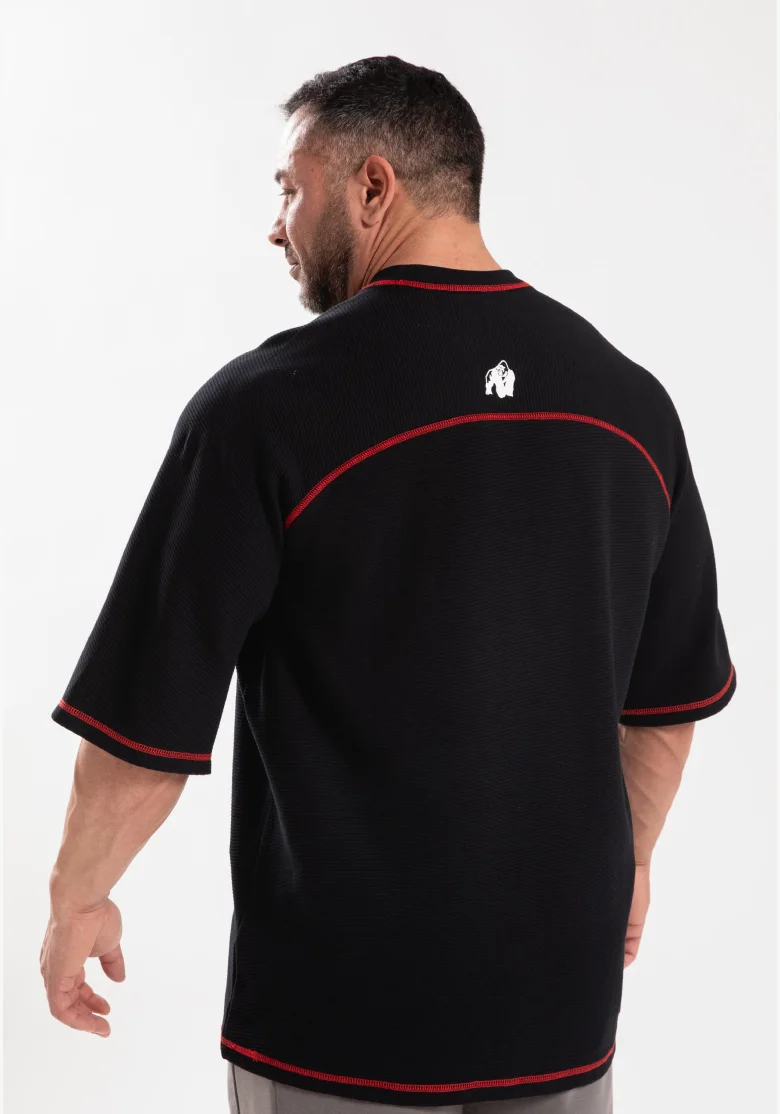 Gorilla Wear Men's oversized t-shirt Finley - black/red