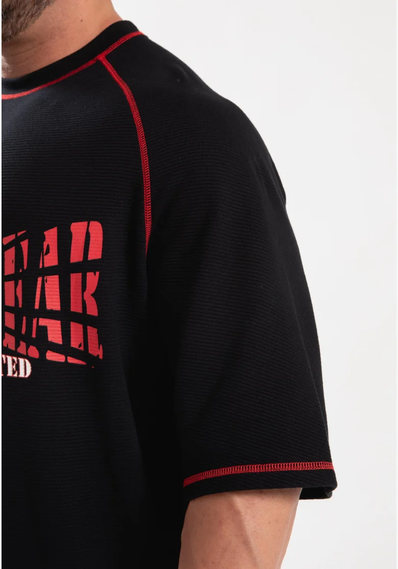 Gorilla Wear Men's oversized t-shirt Finley - black/red