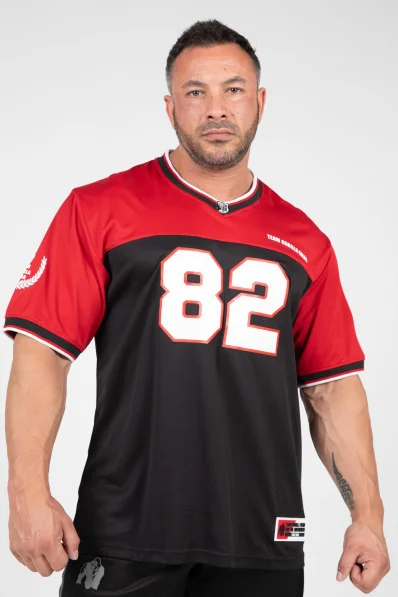 Gorilla Wear men's tracksuit Trenton Football Jersey black/ red