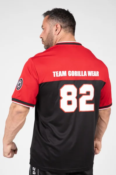 Gorilla Wear men's tracksuit Trenton Football Jersey black/ red 2