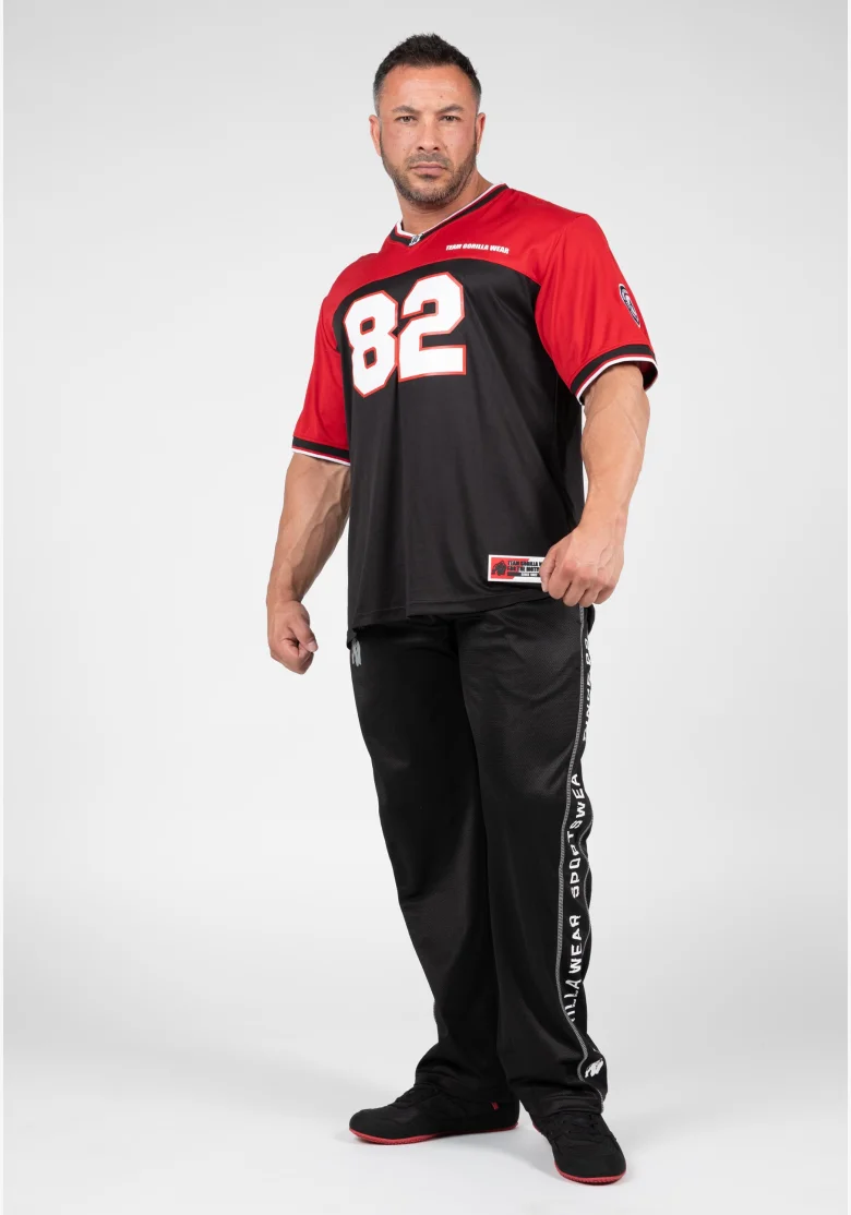 Gorilla Wear men's tracksuit Trenton Football Jersey black/ red