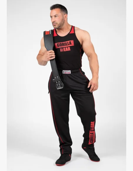 Gorilla Wear Men's Sweatpants Wallace Mesh - Black/Red
