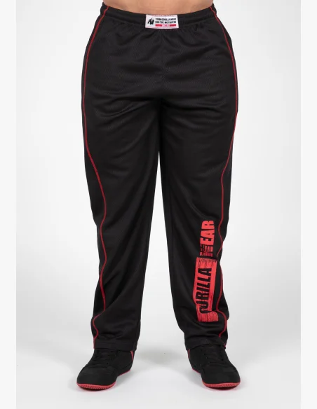 Gorilla Wear Men's Sweatpants Wallace Mesh - Black/Red