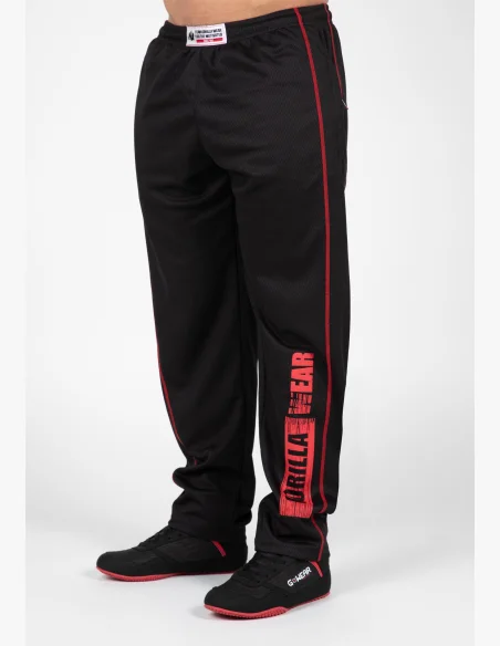 Gorilla Wear Men's Sweatpants Wallace Mesh - Black/Red