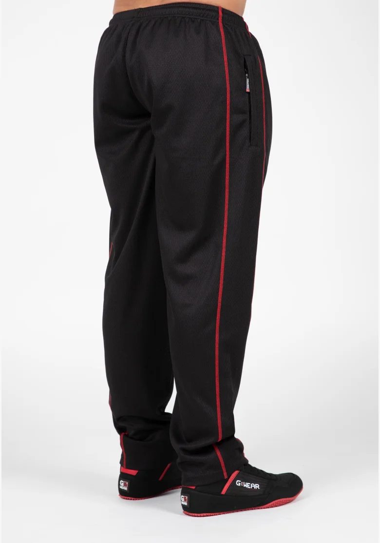 Gorilla Wear Men's Sweatpants Wallace Mesh - Black/Red