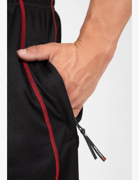 Gorilla Wear Men's Sweatpants Wallace Mesh - Black/Red