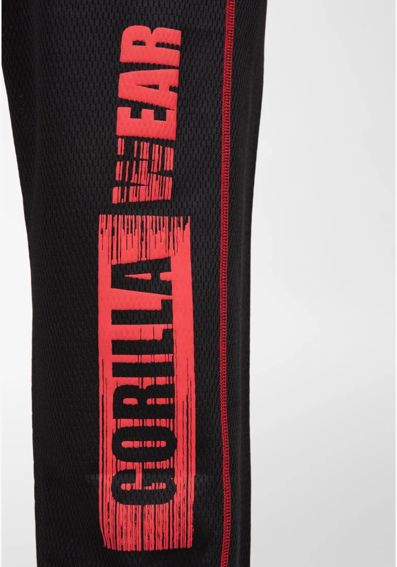 Gorilla Wear Men's Sweatpants Wallace Mesh - Black/Red