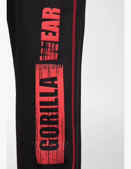 Gorilla Wear Men's Sweatpants Wallace Mesh - Black/Red