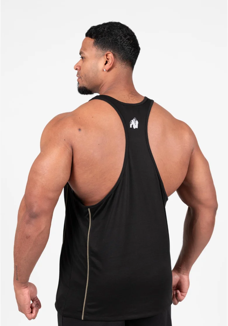 Gorilla Wear men's tank top Casper Stringer – black / green