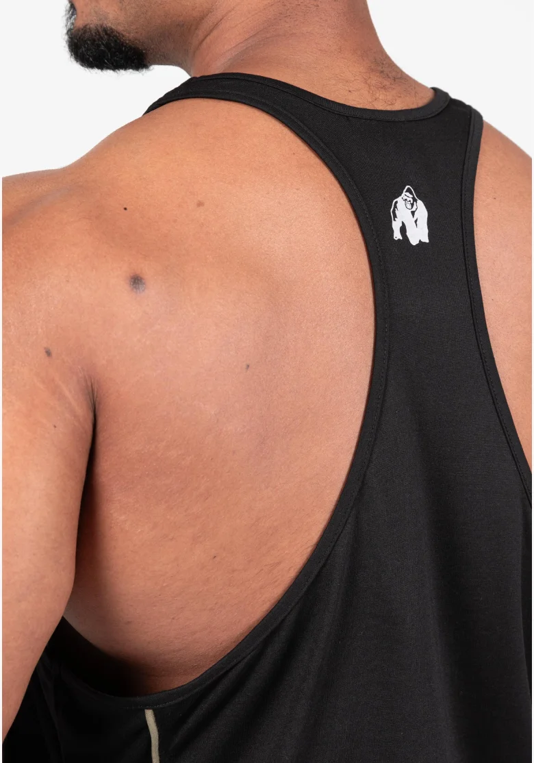 Gorilla Wear men's tank top Casper Stringer – black / green