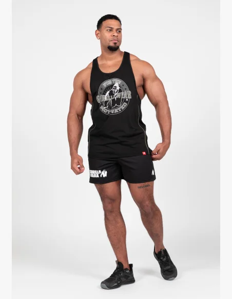 Gorilla Wear men's tank top Casper Stringer – black / green