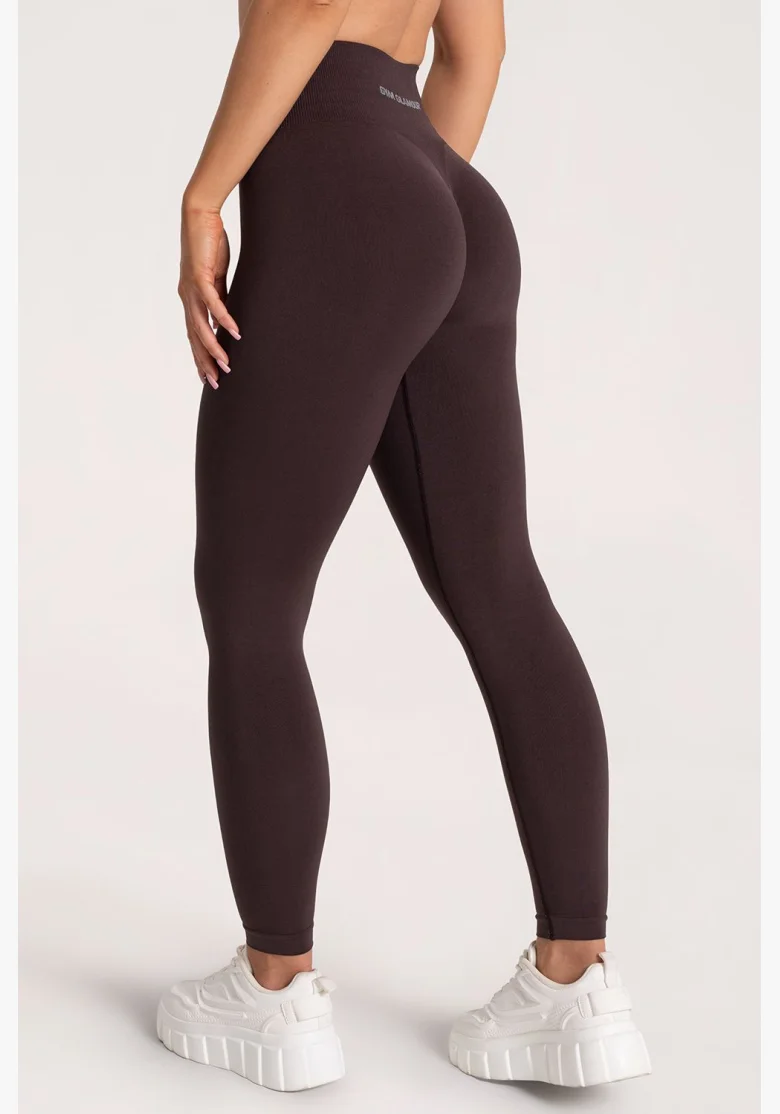 Gym Glamour Leggings Second Skin push up Chocolate