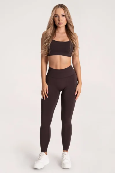 Gym Glamour Leggings Second Skin push up Chocolate