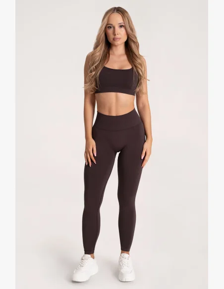 Gym Glamour Leggings Second Skin push up Chocolate