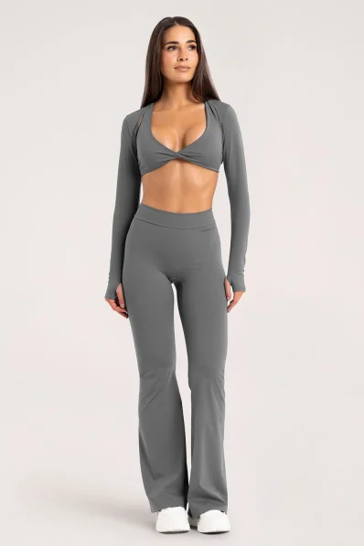 Gym Glamour flared leggings Deep Glow Grey